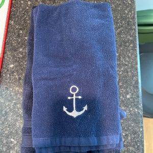 Anchor (2)/plain Navy Towels(1)